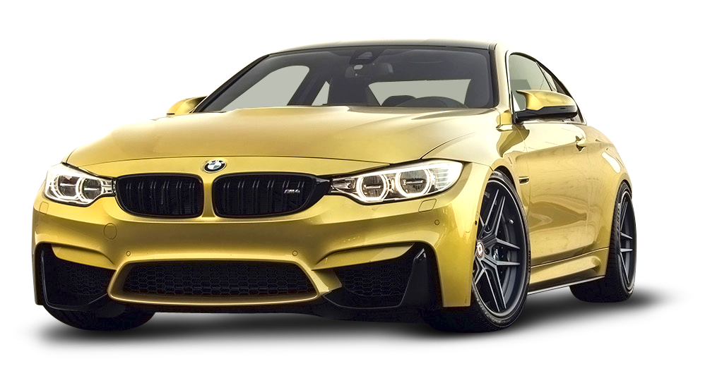 Gold luxury BMW