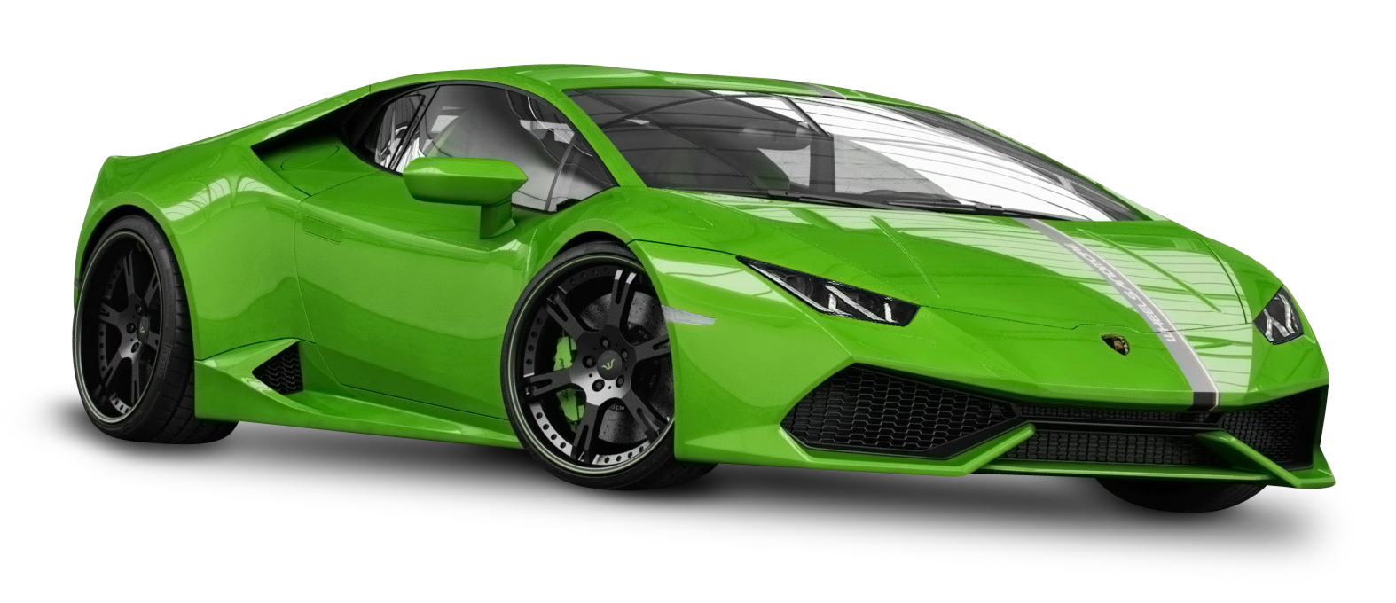Green luxury sports car